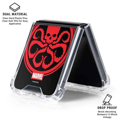 Marvel Captain America Hydra Symbol Galaxy Z Flip6 Clear Case